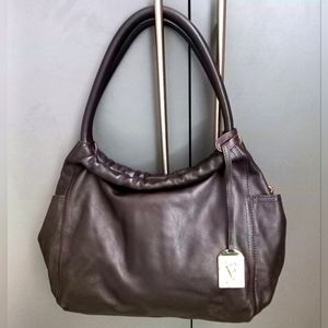 Furla Dark Brown Leather Shoulder Bag